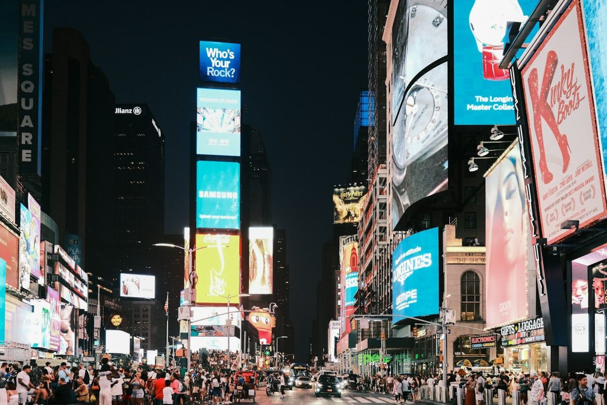 a busy city street
