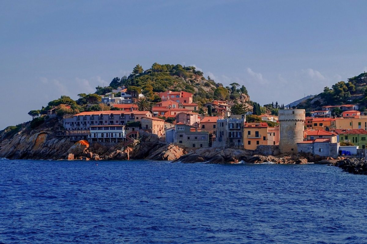 giglio, island, mediterranean, tuscan archipelago, island of giglio, italy, landscape, village, nature, sea, summer