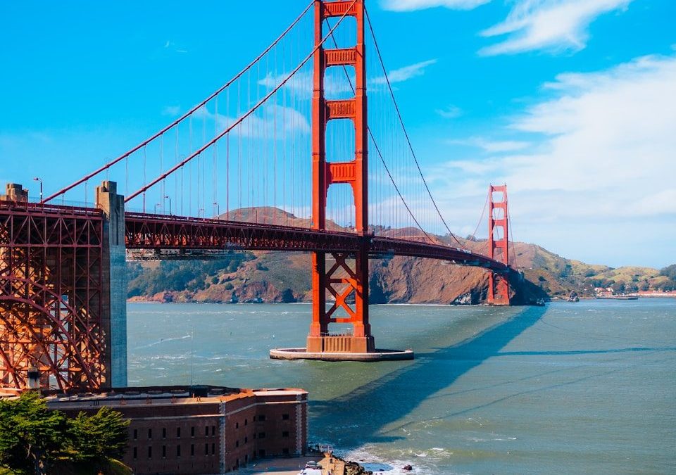 a view of the golden gate bridge in san francisco