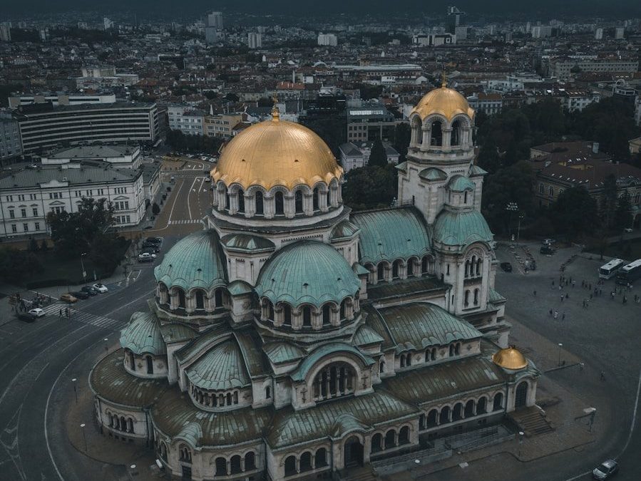 blue dome building