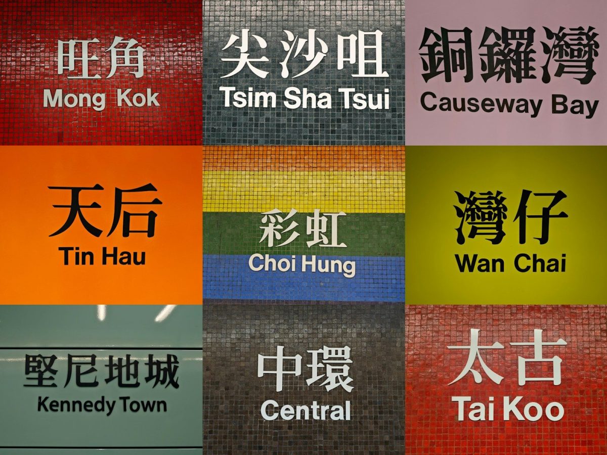 A bunch of different types of signs on a wall