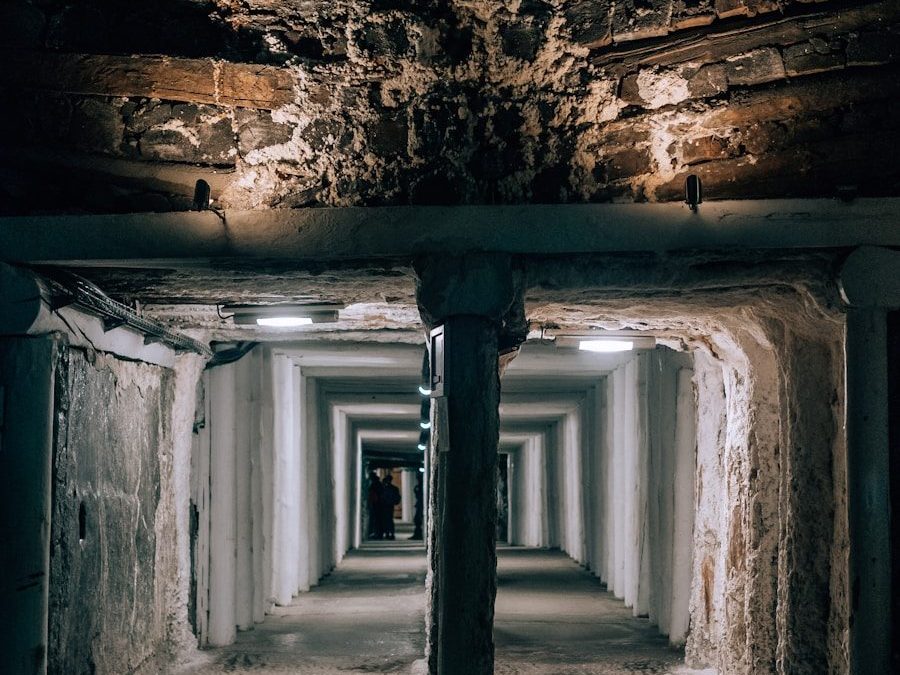 a dark tunnel with a light at the end