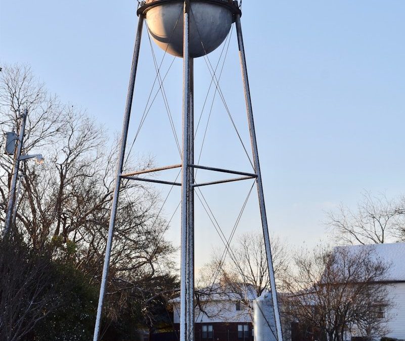 brown and white water tank