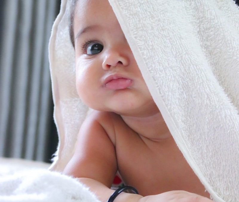 woman in white bath towel