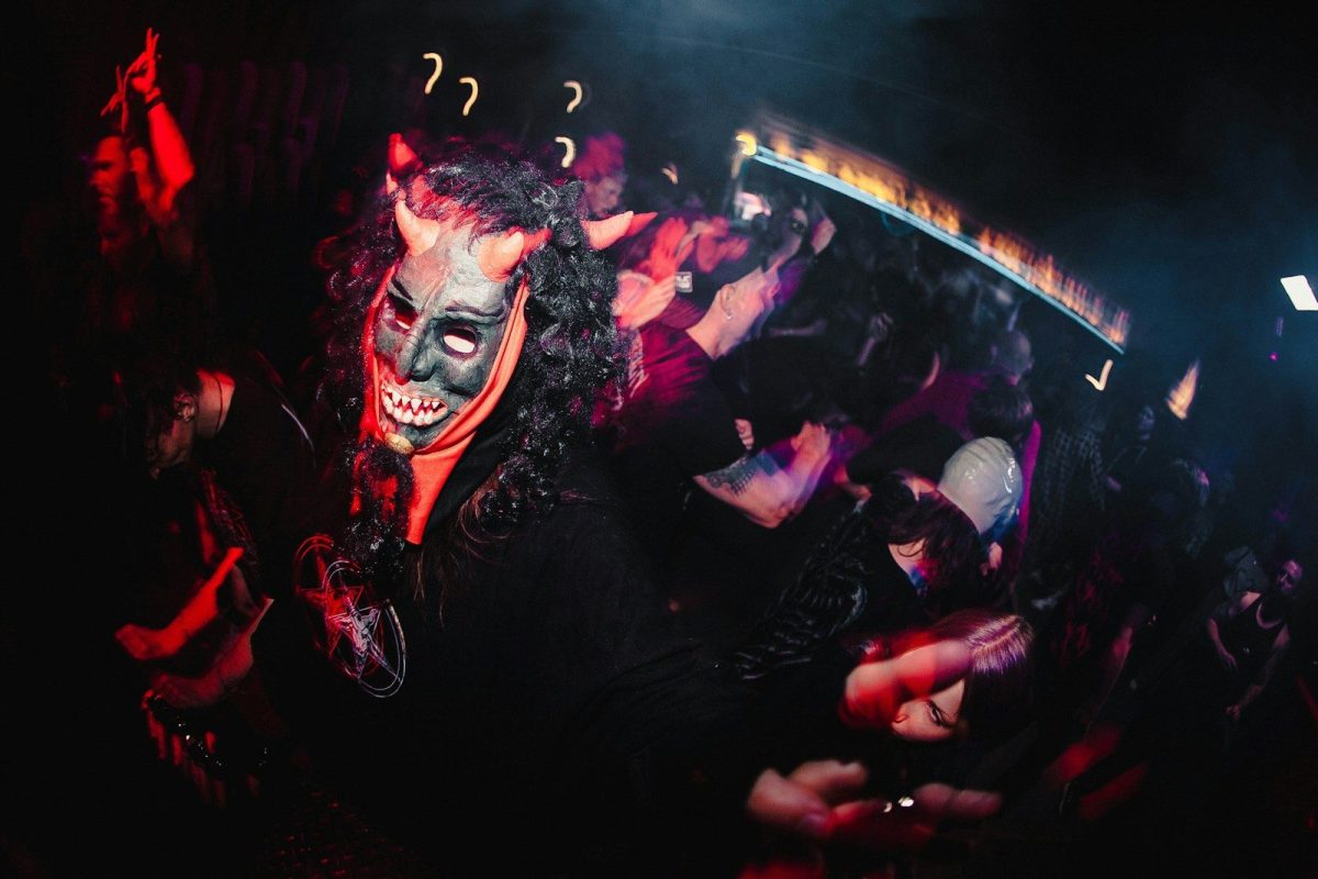 a group of people in costume at a party