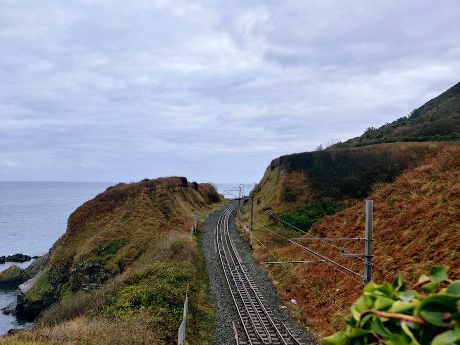 10 Amazing Long Train Trips Around the World for Travelers 4 train tracks going through a hilly area