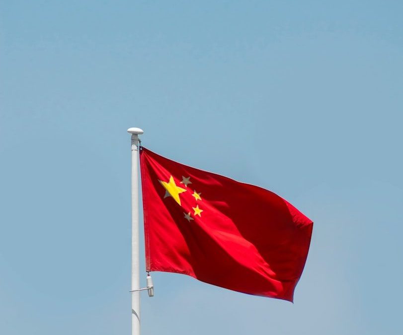 a red and white flag