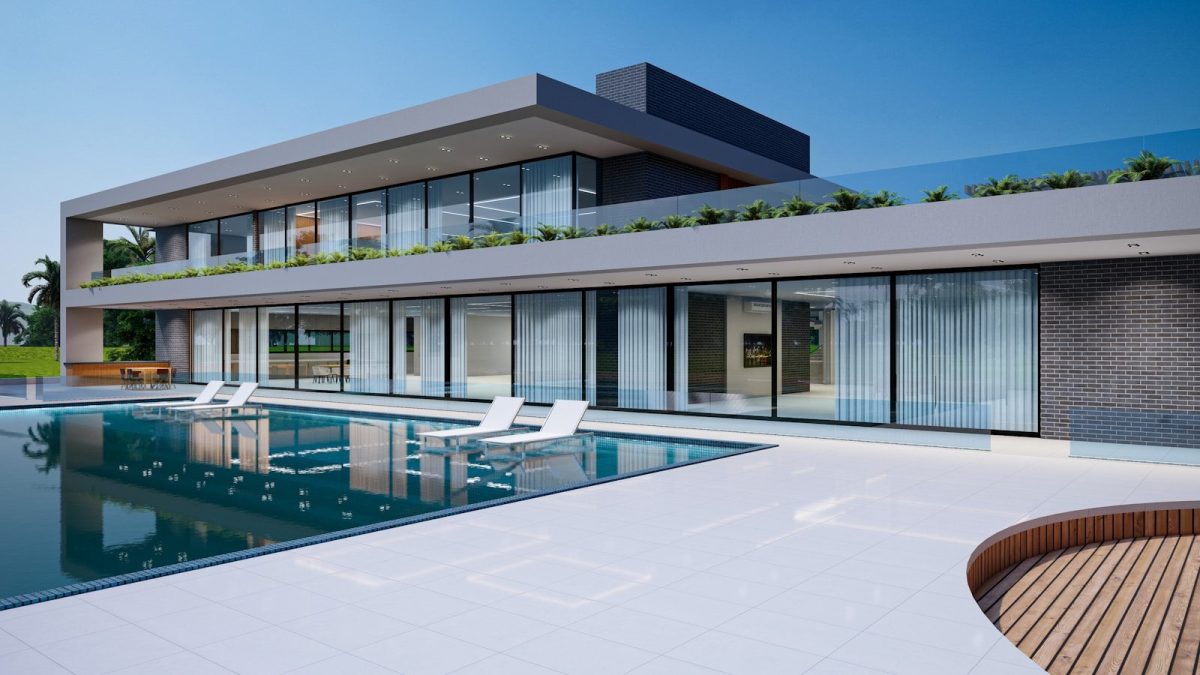 9 Beautiful Lakeside Homes Around the World Worth Seeing 8 a building with a pool