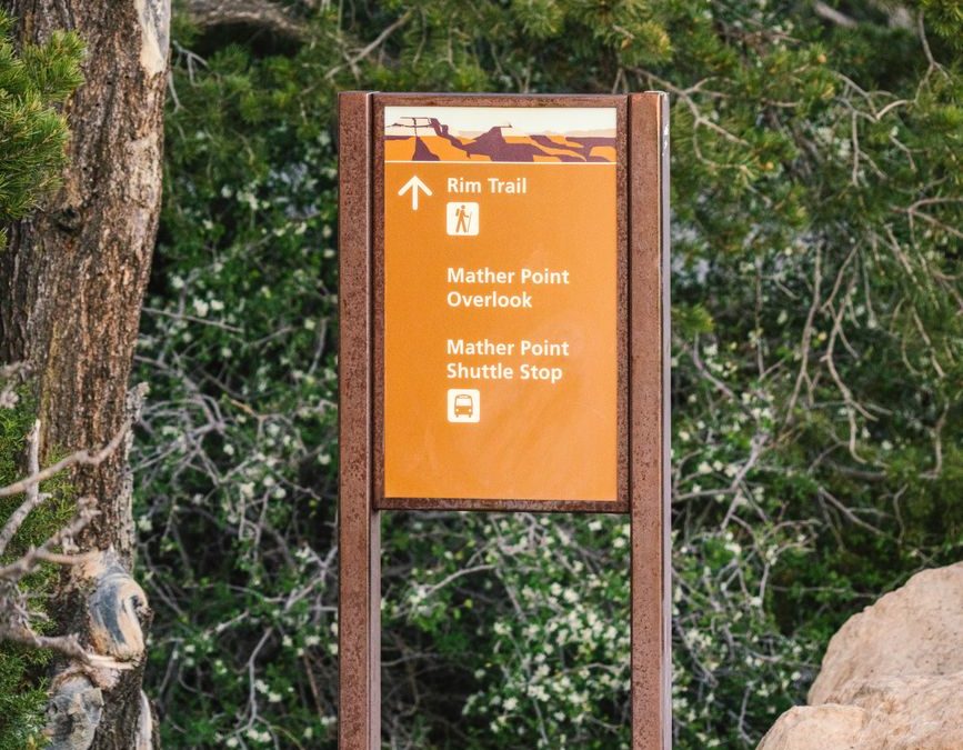 5 National Park Shuttle Snags That Can Burn Half Your Day Trip 2 Discover the scenic Mather Point Overlook along the Rim Trail at the Grand Canyon.