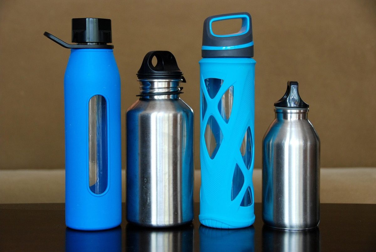 bottles, water, steel, glass, stainless, eco, reusable, sustainable, healthy, container, lifestyle, hydrate, drink, blue, natural, environment, durable, water bottle, earth friendly, brown water, nature, brown earth, brown healthy, brown glass, brown bottle, brown glasses